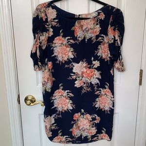 JOIE Short Floral Dress 100% Silk. Sz M
